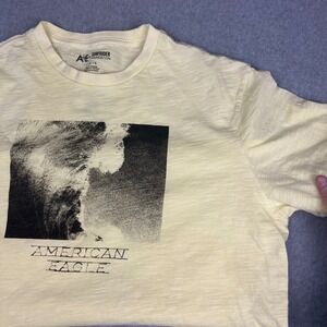 American Eagle Surfrider Foundation Save Our Surf Graphic T-Shirt Yellow Large